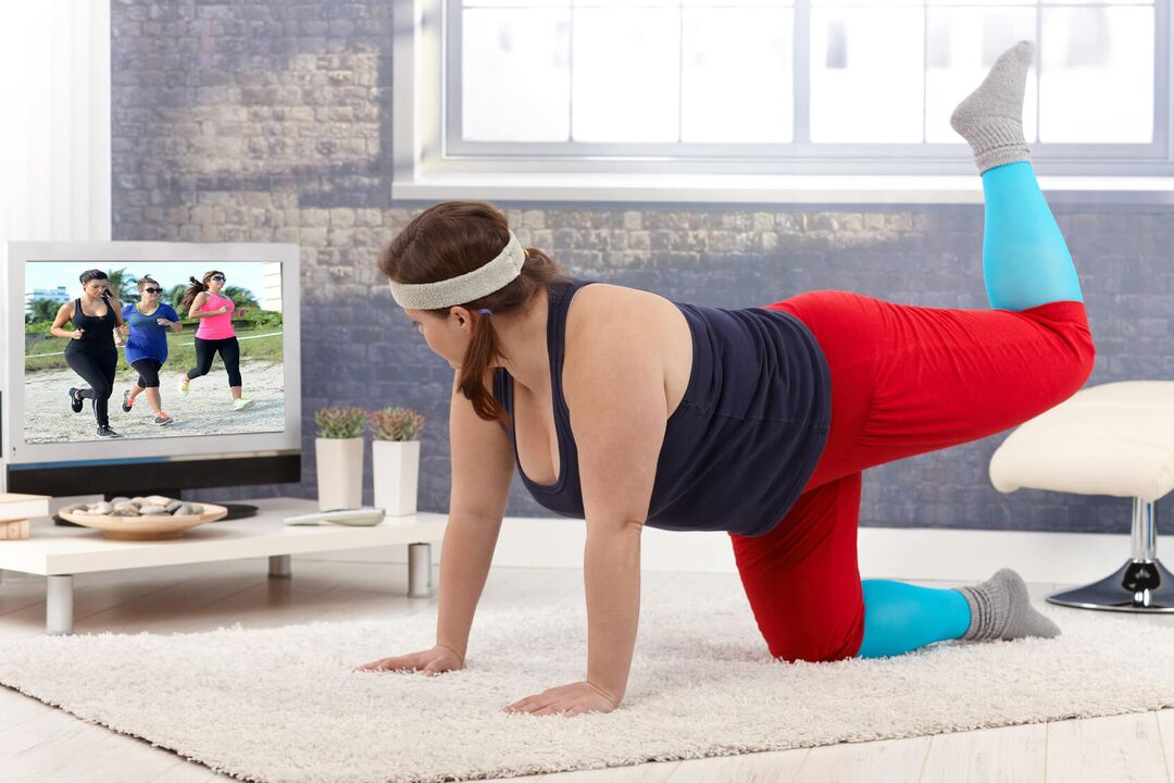 ejercicio para bajar de peso frente a la tv