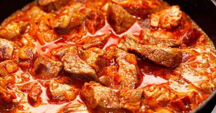 Estofado de ternera en dieta proteica.