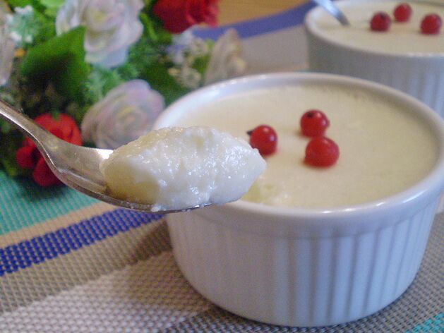 Gelatina de queso en dieta proteica.